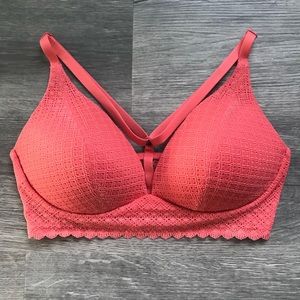 NWOT VS PINK Bralette Coral Lace